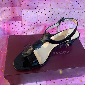Rangoni Black Sandals with Gemmed Straps